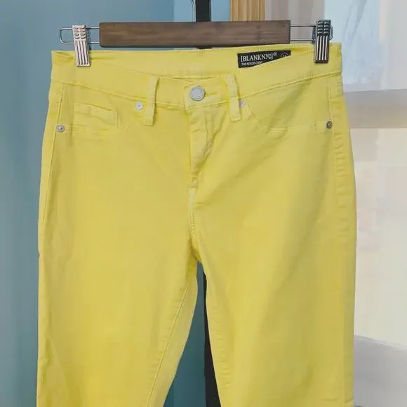 Blank NYC Reade Crop Raw Edge Hem Jeans in Sunny Spot Size 28 - Picture 3 of 7